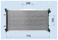 JAPANPARTS RDA243001 - Radiador, refrigeración del motor