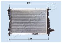 JAPANPARTS RDA313024 - Radiador, refrigeración del motor