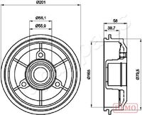 JAPANPARTS TA0607C - Tambor de freno