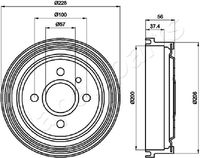 JAPANPARTS TA0403 - Tambor de freno