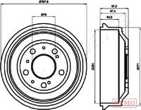 JAPANPARTS TA0605C - Tambor de freno