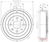 JAPANPARTS TA0606C - Tambor de freno