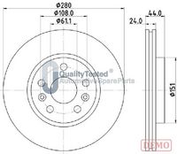 JAPANPARTS DI0716C - Disco de freno