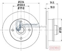 JAPANPARTS DP0922C - Número de PR: 1ZK<br>Diámetro exterior [mm]: 256<br>Altura [mm]: 38,7<br>Tipo de disco de frenos: ventilado<br>Espesor de disco de frenos [mm]: 20<br>Espesor mínimo [mm]: 18<br>Número de orificios: 4<br>Superficie: barnizado<br>Lado de montaje: Eje delantero<br>Par apriete [Nm]: 110<br>