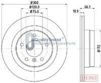 JAPANPARTS DP0101C - Disco de freno