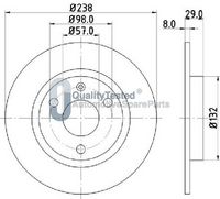 JAPANPARTS DI0639C - Disco de freno