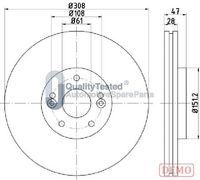 JAPANPARTS DI0713C - Disco de freno