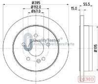 JAPANPARTS DP0522C - Disco de freno