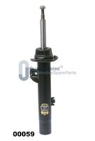 JAPANPARTS MM00059 - año construcción desde: 09/2004<br>Lado de montaje: Eje delantero, izquierda<br>Tipo de amortiguador: Presión de gas<br>Tipo de amortiguador: Columna de amortiguador<br>Sistema de amortiguadores: Bitubular<br>Referencia artículo par: MM-00059<br>Nº art. de accesorio recomendado: SM0174<br>Tipo de sujeción de amortiguador: Espiga arriba<br>