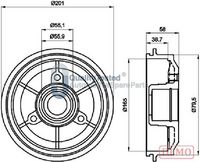 JAPANPARTS TA0607C - Tambor de freno