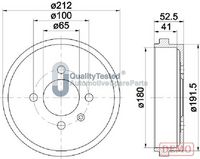 JAPANPARTS TA0912C - Tambor de freno