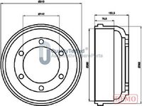 JAPANPARTS TA0317C - Tambor de freno