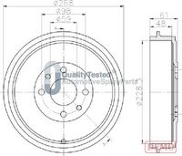 JAPANPARTS TA0613C - Tambor de freno