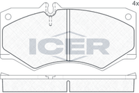 ICER 140405 - Lado de montaje: Eje delantero<br>Nº art. de accesorio recomendado: 8DK 355 251-991<br>Ancho [mm]: 149,2<br>Altura [mm]: 75<br>Espesor [mm]: 18<br>Contacto avisador de desgaste: preparado para indicador desgaste<br>Número de WVA: 20784<br>Sistema de frenos: Perrot<br>Peso [kg]: 2<br>Nº de información técnica: T0311<br>