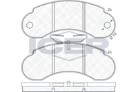 ICER 140452 - Juego de pastillas de freno