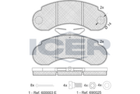 ICER 140893 - Juego de pastillas de freno