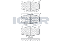 ICER 141034 - Juego de pastillas de freno