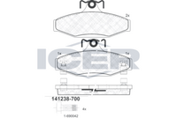 ICER 141238-700 - Juego de pastillas de freno