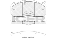 ICER REC151040 - Juego de pastillas de freno