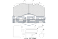 ICER 152046-066 - Juego de pastillas de freno