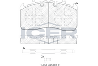 ICER 152122-066 - Juego de pastillas de freno