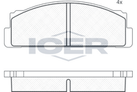 ICER 180068 - Lado de montaje: Eje delantero<br>año construcción desde: 09/1982<br>Ancho [mm]: 109<br>Altura [mm]: 47,4<br>Espesor [mm]: 18<br>Contacto avisador de desgaste: no preparado para indicador de desgaste<br>Número de WVA: 20950<br>Sistema de frenos: Bendix<br>Nº de información técnica: T9003<br>