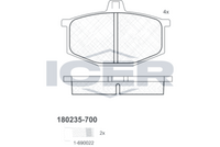 ICER 180235700 - Juego de pastillas de freno
