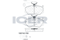 ICER 180742-700 - Juego de pastillas de freno