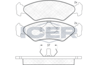 ICER 180776 - Juego de pastillas de freno