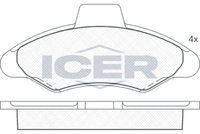 ICER 180790 - Lado de montaje: Eje delantero<br>Ancho [mm]: 130,8<br>Altura [mm]: 57,4<br>Espesor [mm]: 18<br>Contacto avisador de desgaste: no preparado para indicador de desgaste<br>Número de WVA: 21171<br>Sistema de frenos: Bendix<br>Nº art. de accesorio recomendado: 8DZ 355 202-381<br>Peso [kg]: 1,1<br>Nº de información técnica: T9012<br>