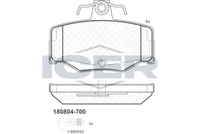 ICER 180804700 - Juego de pastillas de freno