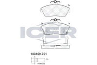 ICER 180859701 - Juego de pastillas de freno