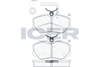 ICER 180949 - Juego de pastillas de freno
