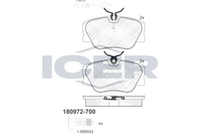 ICER 180972700 - Juego de pastillas de freno