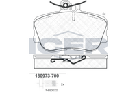 ICER 180973700 - Juego de pastillas de freno