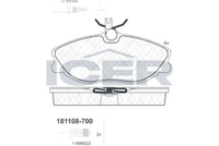 ICER 181108700 - Juego de pastillas de freno