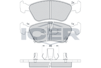 ICER 181235 - Juego de pastillas de freno