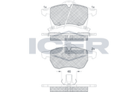 ICER 181248 - Lado de montaje: Eje trasero<br>Restricción de fabricante: Bosch<br>Ancho [mm]: 104,9<br>Altura [mm]: 42,7<br>Espesor [mm]: 16,9<br>Contacto avisador de desgaste: con avisador acústico de desgaste<br>Artículo complementario / información complementaria 2: con tornillos pinza freno<br>Artículo complementario/Información complementaria: con accesorios<br>Número de WVA: 23258<br>Sistema de frenos: Bosch<br>Peso [kg]: 0,85<br>Nº de información técnica: T9066<br>