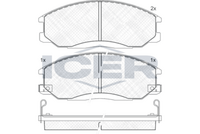 ICER 181372 - Lado de montaje: Eje delantero<br>Modelo por país: EE UU<br>Modelo por país: Canadá<br>año modelo desde: 2010<br>Ancho [mm]: 132,9<br>Altura [mm]: 59,7<br>Espesor [mm]: 17,8<br>Contacto avisador de desgaste: con avisador acústico de desgaste<br>Número de indicadores de desgaste [por eje]: 2<br>Artículo complementario/Información complementaria: con accesorios<br>Número de WVA: 25757<br>Sistema de frenos: Mando<br>Peso [kg]: 1,76<br>Nº de información técnica: T2386<br>