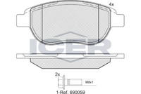 HELLA PAGID 8DB355018111 - Lado de montaje: Eje delantero<br>para diámetro disco de freno [mm]: 283<br>Ancho [mm]: 137<br>Altura [mm]: 57,5<br>Espesor [mm]: 19<br>Contacto avisador de desgaste: no preparado para indicador de desgaste<br>Artículo complementario / información complementaria 2: con tornillos pinza freno<br>Artículo complementario/Información complementaria: con accesorios<br>Número de WVA: 23708<br>Sistema de frenos: Bosch<br>Peso [kg]: 1,7<br>Nº de información técnica: T1449<br>