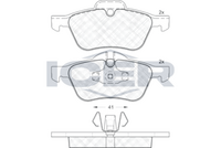 ICER 181434 - Juego de pastillas de freno