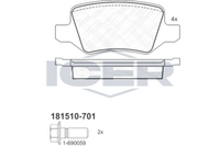 ICER 181510701 - Juego de pastillas de freno
