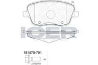 ICER 181575701 - Juego de pastillas de freno