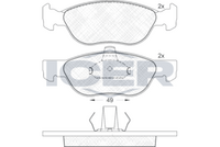 ICER 181602 - Juego de pastillas de freno
