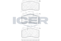 ICER 181647 - Juego de pastillas de freno