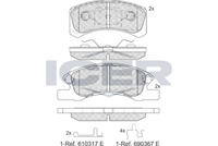 ICER 181701208 - Juego de pastillas de freno