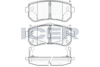 ICER 181712 - Lado de montaje: Eje trasero<br>Equipamiento de vehículo: para vehículos sin freno de estacionamiento electrónico<br>Ancho [mm]: 95,4<br>Altura [mm]: 42,6<br>Espesor [mm]: 15,2<br>Calidad: 944<br>Tipo de eje: Rear<br>Nº de información técnica: 181622-703<br>Sistema de frenos: LUCAS-TRW<br>Homologación: E9 90R-01110/1231<br>Contacto avisador de desgaste: con contacto avisador de desgaste<br>