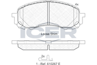 ICER 181800 - Juego de pastillas de freno