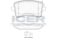 ICER 181835 - Lado de montaje: Eje trasero<br>Número de PR: 1KE<br>Número de PR: 2EL<br>Ancho [mm]: 116,6<br>Altura [mm]: 58,5<br>Espesor [mm]: 17,5<br>Contacto avisador de desgaste: no preparado para indicador de desgaste<br>Artículo complementario / información complementaria 2: con tornillos pinza freno<br>Artículo complementario/Información complementaria: con accesorios<br>Número de WVA: 24606<br>Sistema de frenos: Lucas<br>Peso [kg]: 1,451<br>Nº de información técnica: T2638<br>