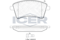 ICER 181854 - Juego de pastillas de freno